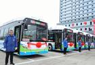 清徐汽车站⇋太原南站，太原市首条氢能公交示范线开通运行