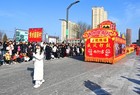 秀水镇南村威风锣鼓闪耀盂县2025年元宵节民间艺术展演