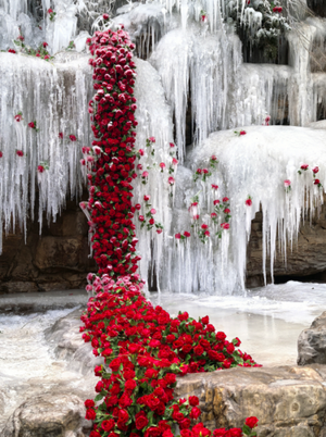 蒙山冰瀑玫瑰 冬日打卡地火出圈