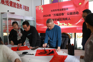 骏马迎春蹄疾劲 墨香送暖情意浓 &mdash;&mdash;大同市平城区开展助残春联书写活动喜迎新年